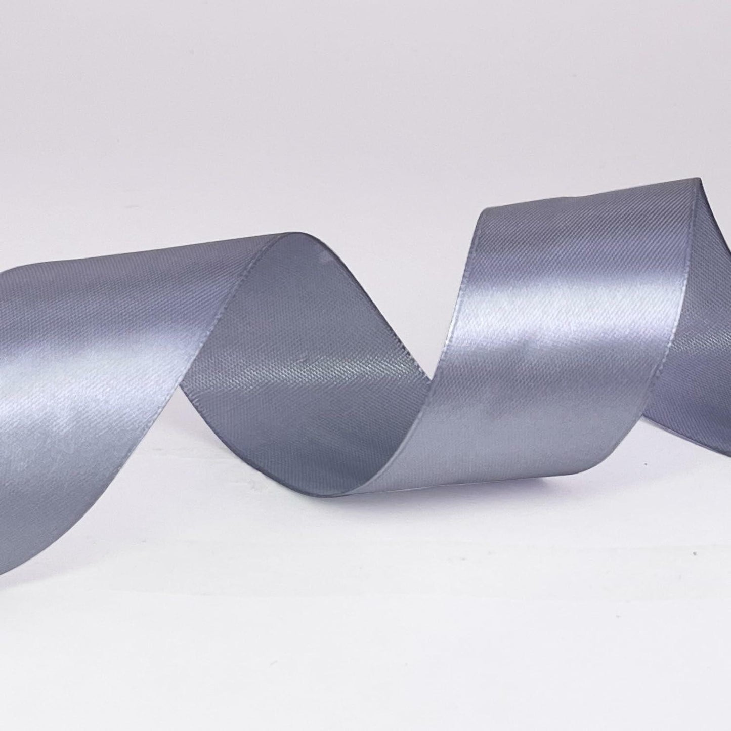 MEYIART 25 Yards 1.5" Silver Gray Satin Ribbon Wedding Gift Wrap Bows