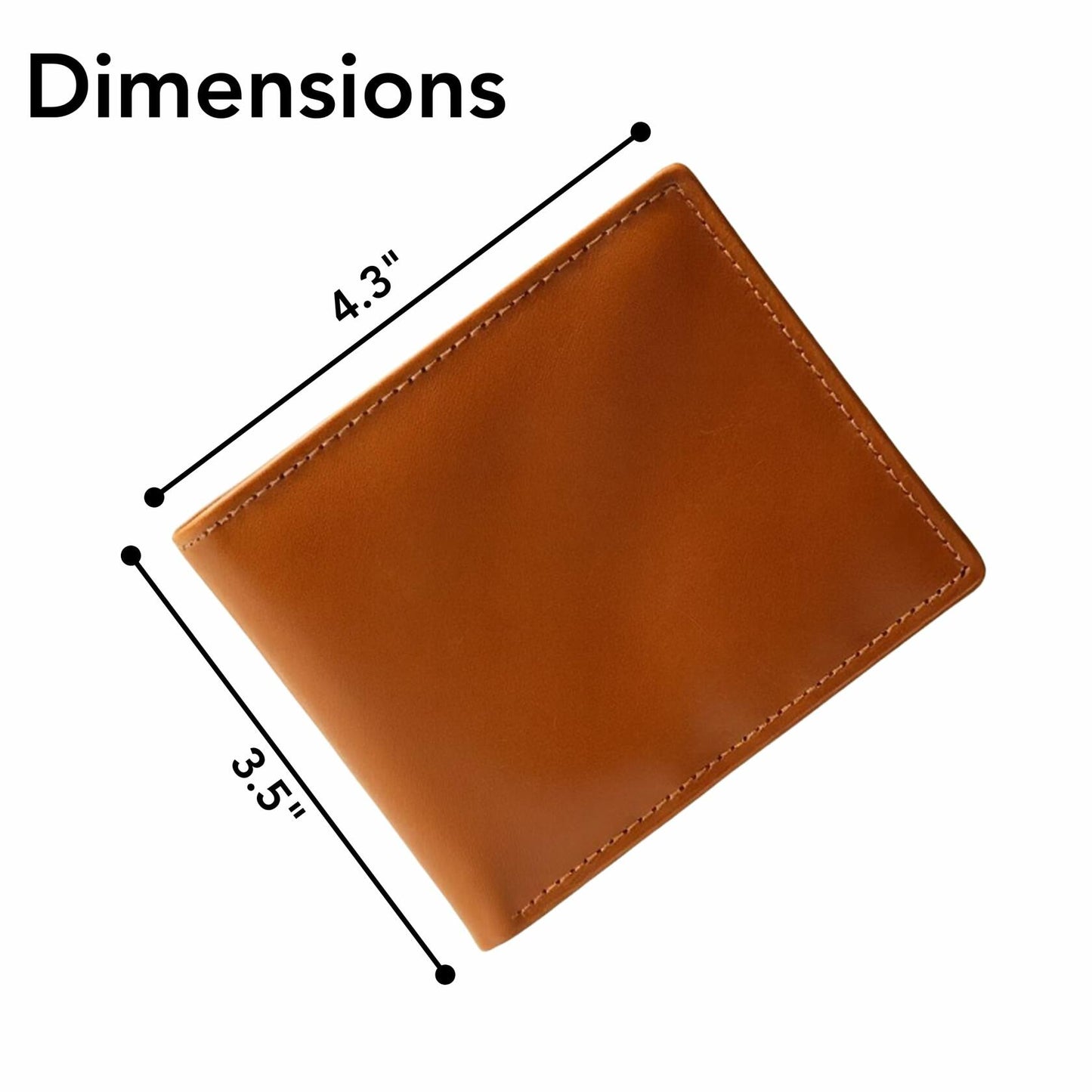 O'Hare Bags Men’s Bifold Wallet Genuine Leather RFID Flip ID Tan Slim