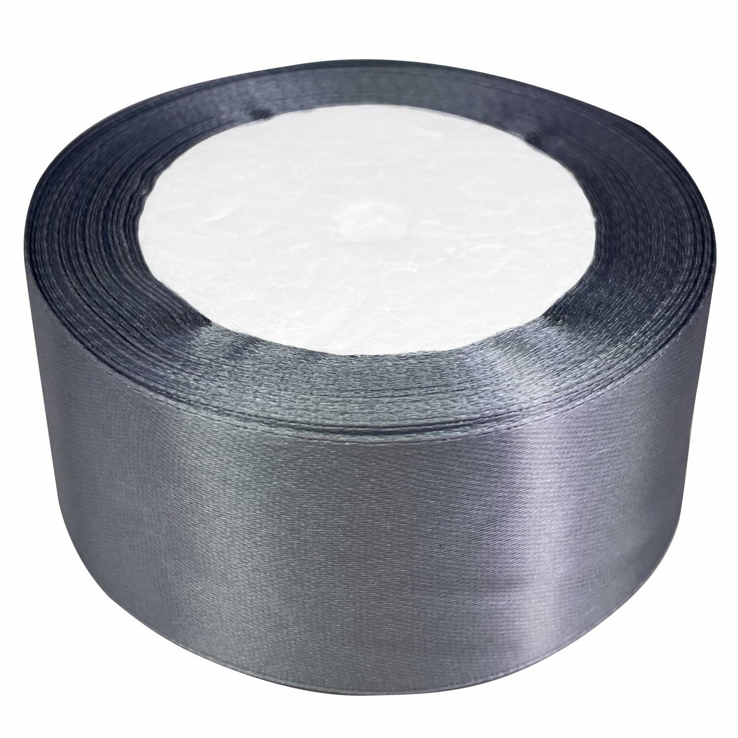 MEYIART 25 Yards 1.5" Silver Gray Satin Ribbon Wedding Gift Wrap Bows