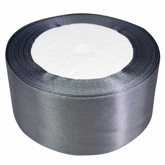 MEYIART 25 Yards 1.5" Silver Gray Satin Ribbon Wedding Gift Wrap Bows