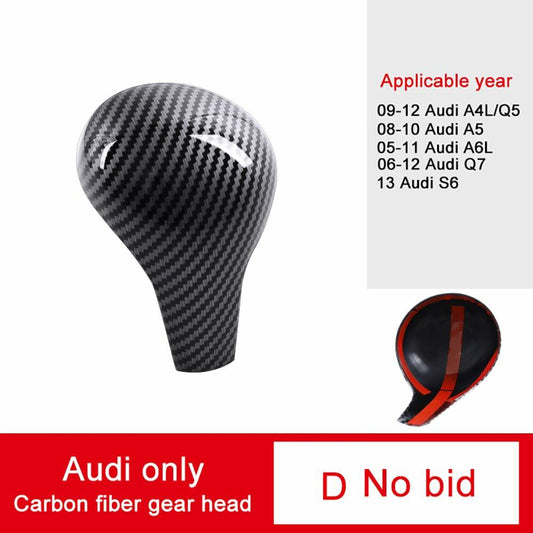 GIPFIRE Carbon Fiber Style Gear Shift Knob Cover For Audi A4L A5 A6L Q5 Q7