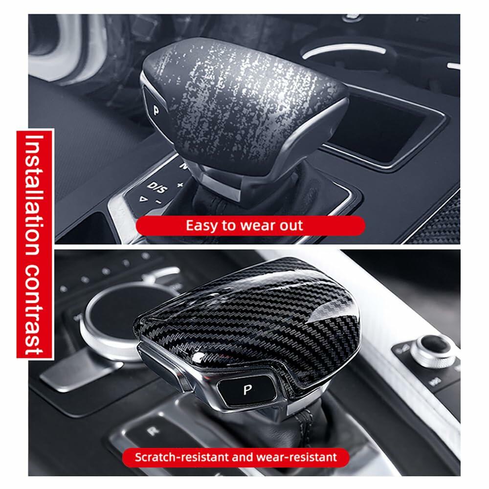 GIPFIRE Carbon Fiber Shift Handle Covers For Audi A6 S6 RS6 A7 RS7 Q7 A8 S8 Q8