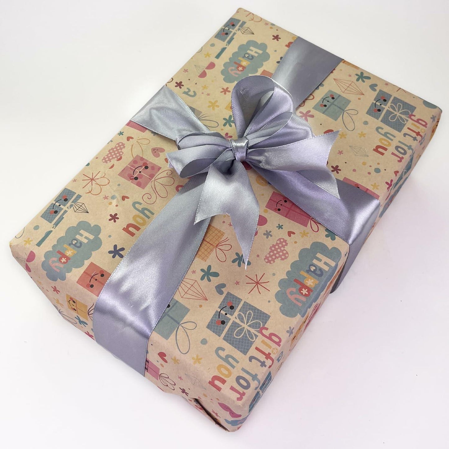 MEYIART 25 Yards 1.5" Silver Gray Satin Ribbon Wedding Gift Wrap Bows