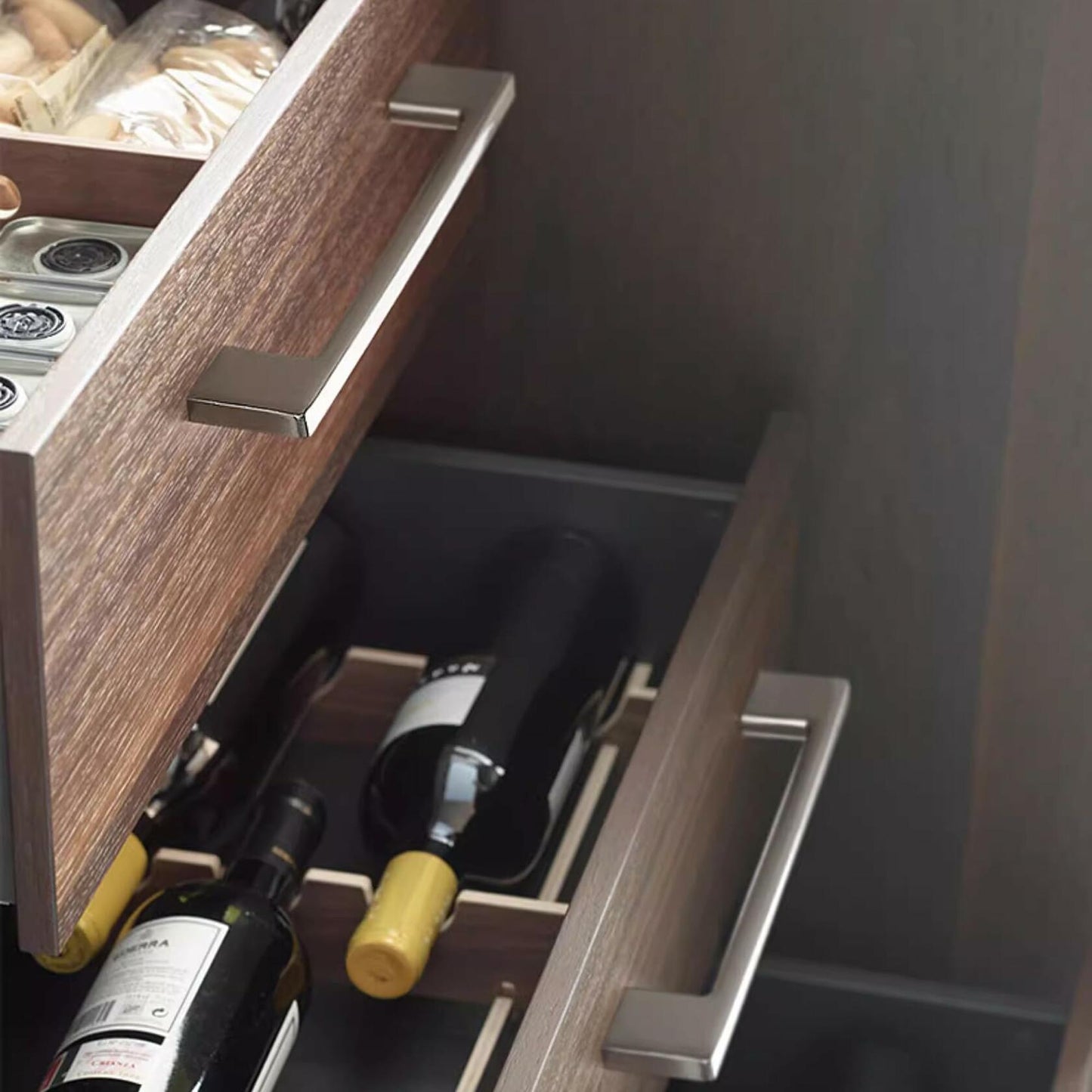 Redunest 5-Pack Brushed Nickel Square Cabinet Pulls 3.75" Stainless Steel