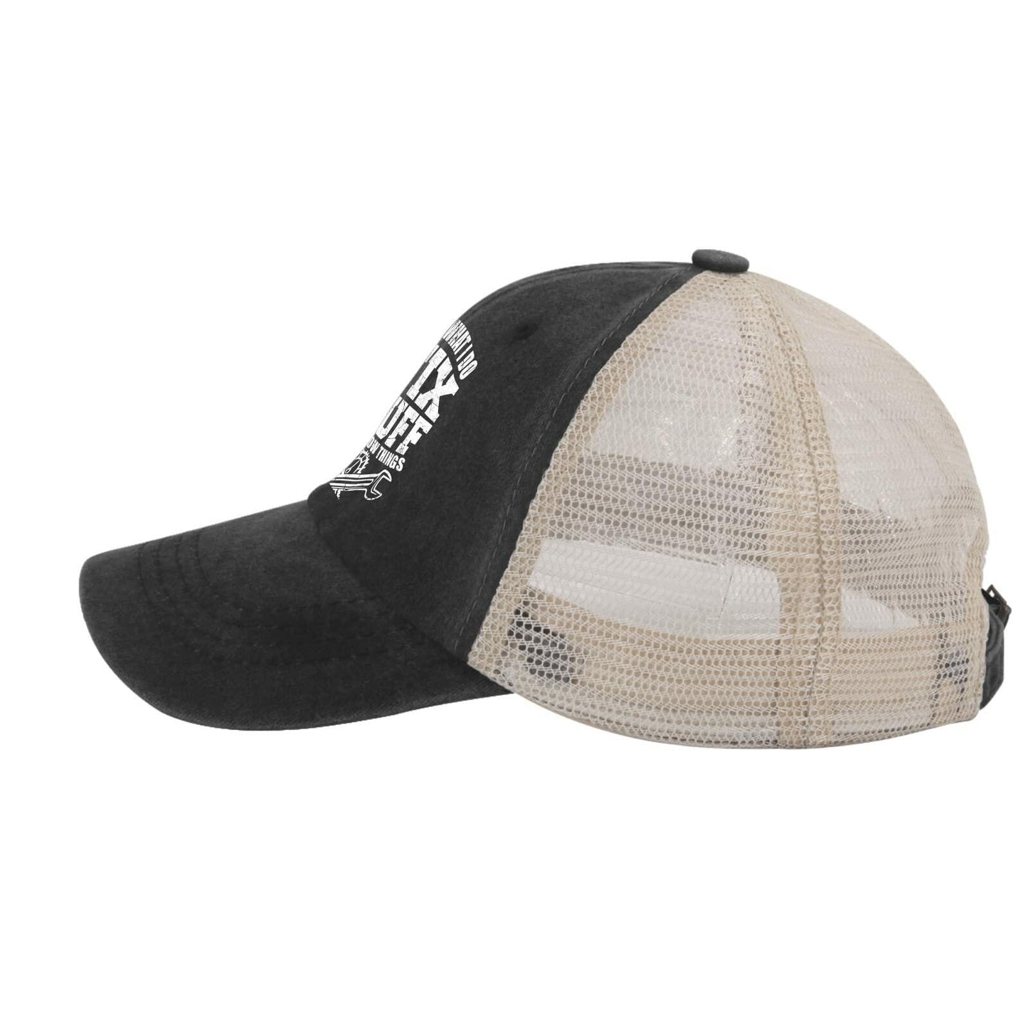 Funny Dad Hat Baseball Cap "That's What I Do I Fix Stuff and I Know Things" Navy