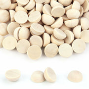 200PCS Half Round Wood Balls 20mm Unfinished DIY Craft Paint Art Toy Decor