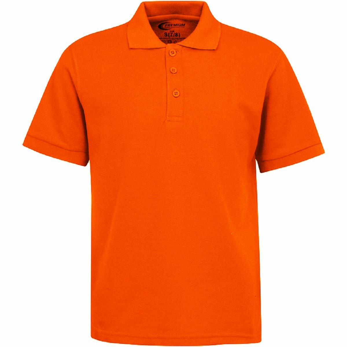 Premium Wear Boys Uniform Polo Shirt |Orange L