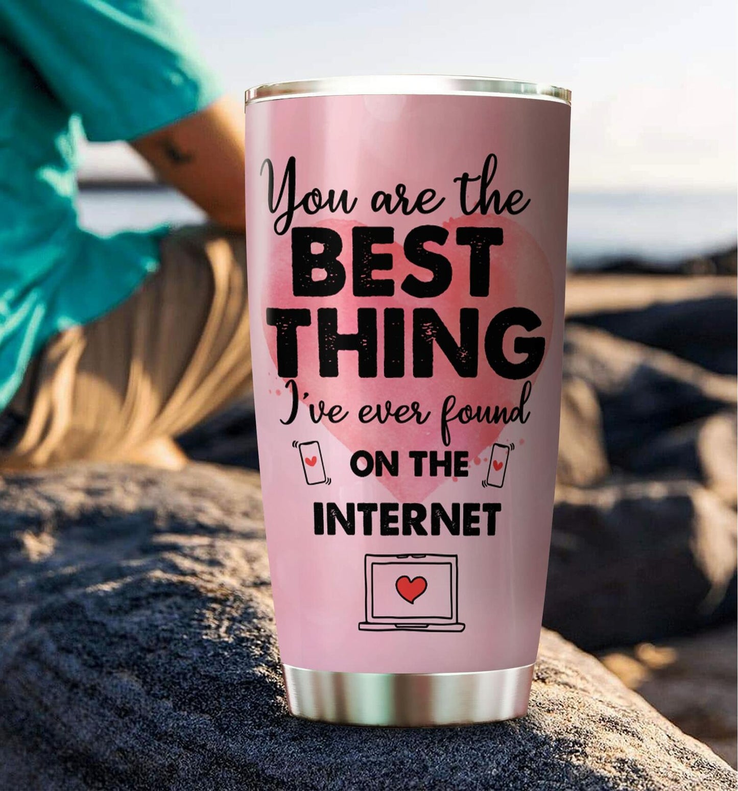 LPVLUX 20oz Stainless Steel Tumbler Funny Internet Quote Anniversary Gift
