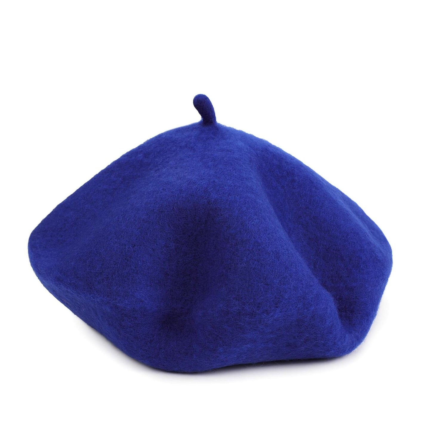 Wheebo Kids Wool French Beret Artist Painter Hat Solid Color Sapphire