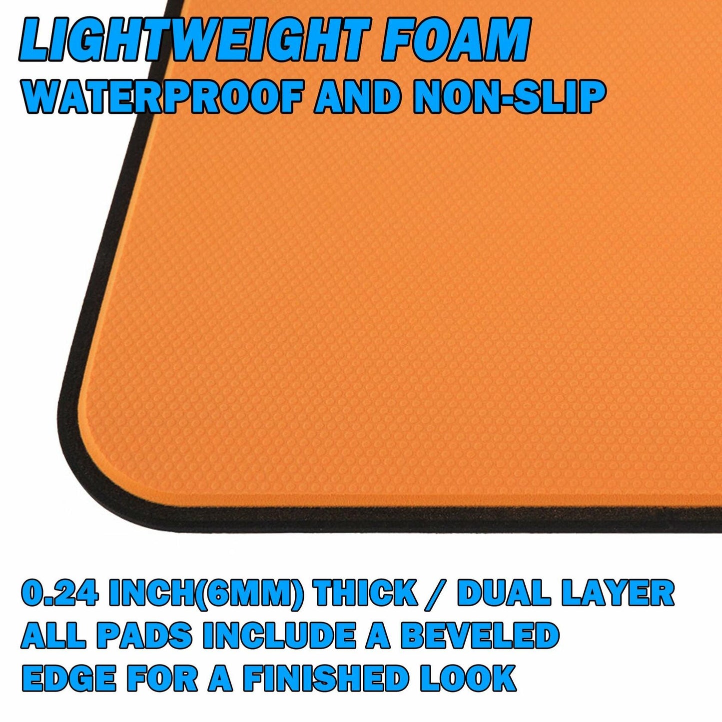 YUSOVE EVA Cooler Pad Mat for Tundra 35, Seadek Style, 3M Adhesive (Orange)
