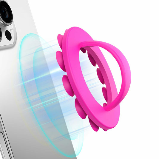 HZZADZXW Silicone Phone Grip Detachable Hand Holder Soft Loop Rose Red