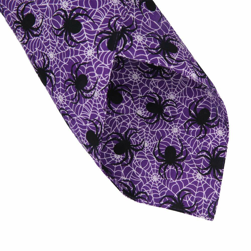 KZHAREEN 2 Pack Halloween Dog Bandana Reversible Triangle Scarf Large