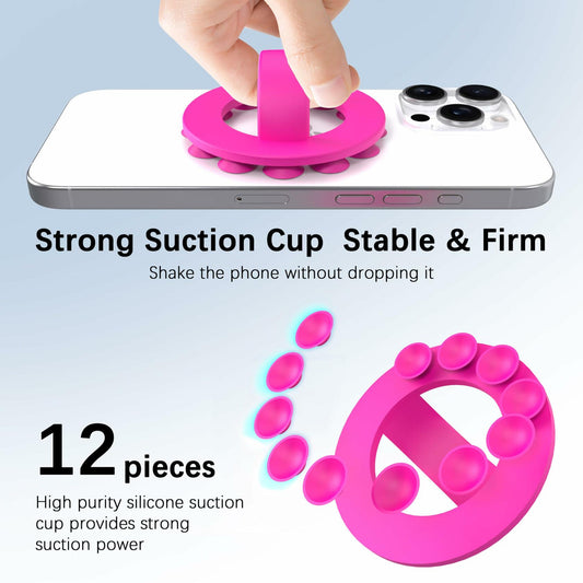 HZZADZXW Silicone Phone Grip Detachable Hand Holder Soft Loop Rose Red