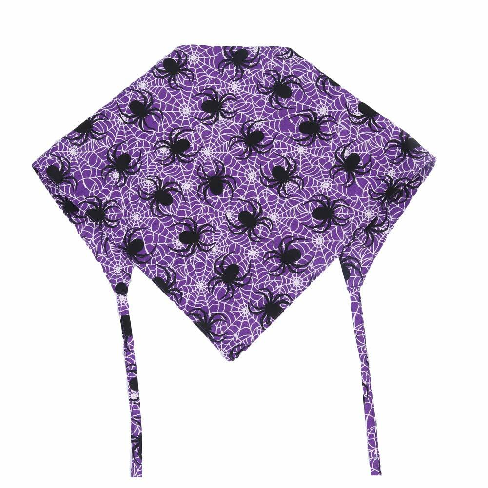 KZHAREEN 2 Pack Halloween Dog Bandana Reversible Triangle Scarf Large