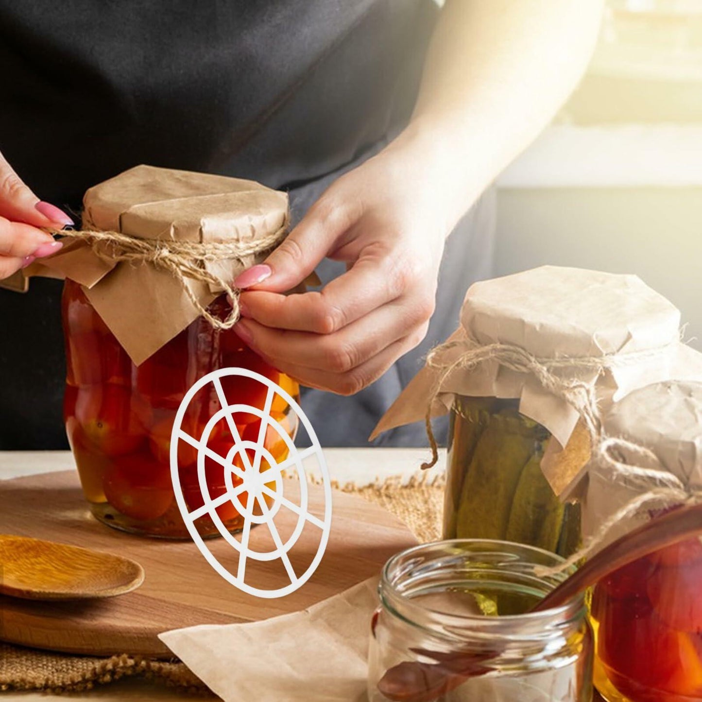 Veemoon 5pcs Pickle Jar Press Plates 3.1" Fermentation Weight Kimchi Jar