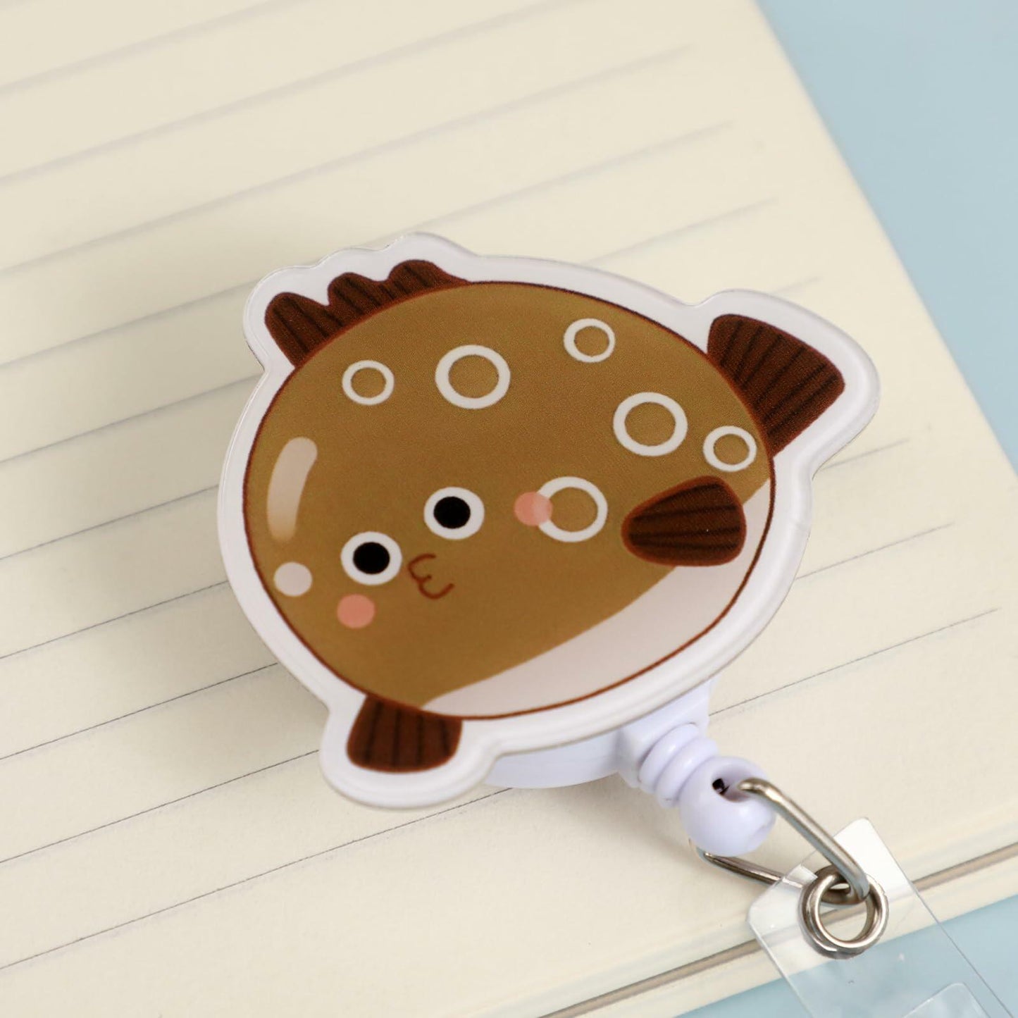 5 Pcs Retractable Badge Reel ID Clip Holder Jellyfish Whale Shark Nurse