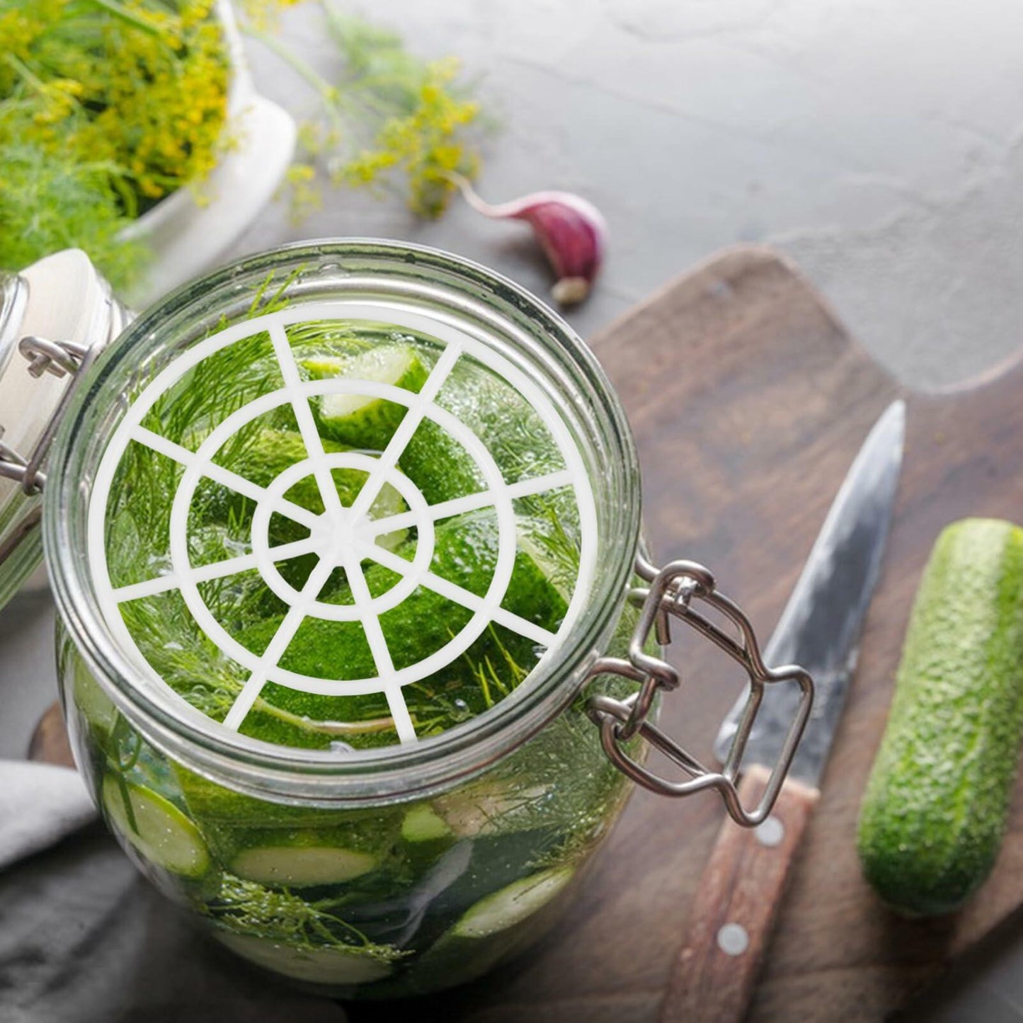 Veemoon 5pcs Pickle Jar Press Plates 3.1" Fermentation Weight Kimchi Jar