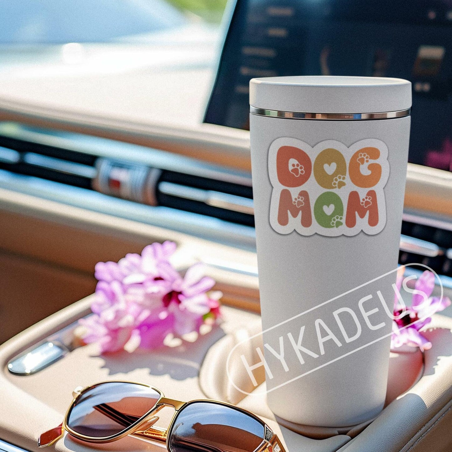 3PCS Dog Mom Stickers Waterproof Vinyl Decals 3"x2.3" Gift for Mom