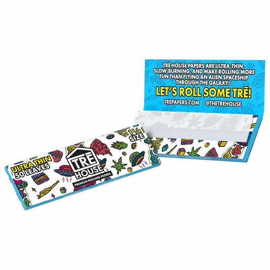TRE House Papers Premium Rolling Papers 6 Pack 300 Papers (Ultrathin, 1 1/4)