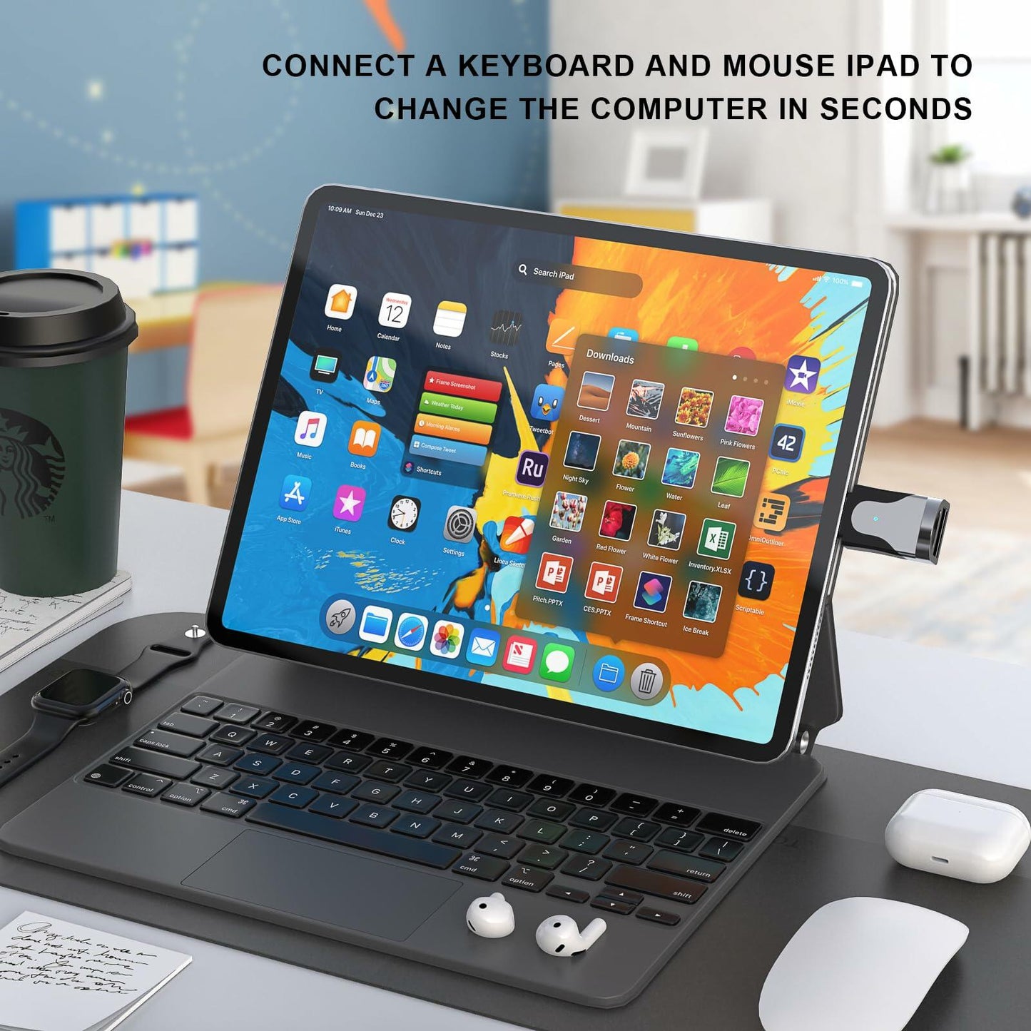 esbeecables Mini Lightning to USB 3.0 Camera Adapter for iPhone & iPad