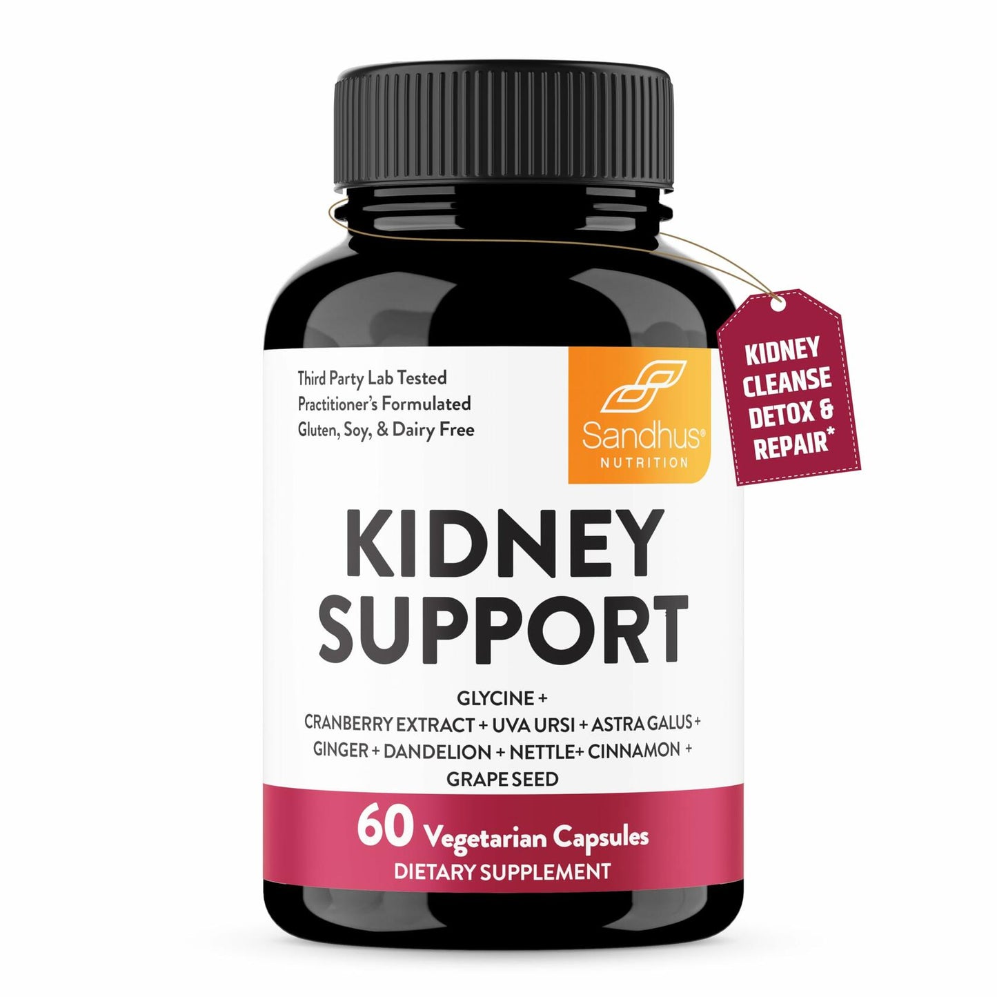 Sandhu's Kidney Cleanse Detox Supplement with Cranberry 60 Veg Capsules