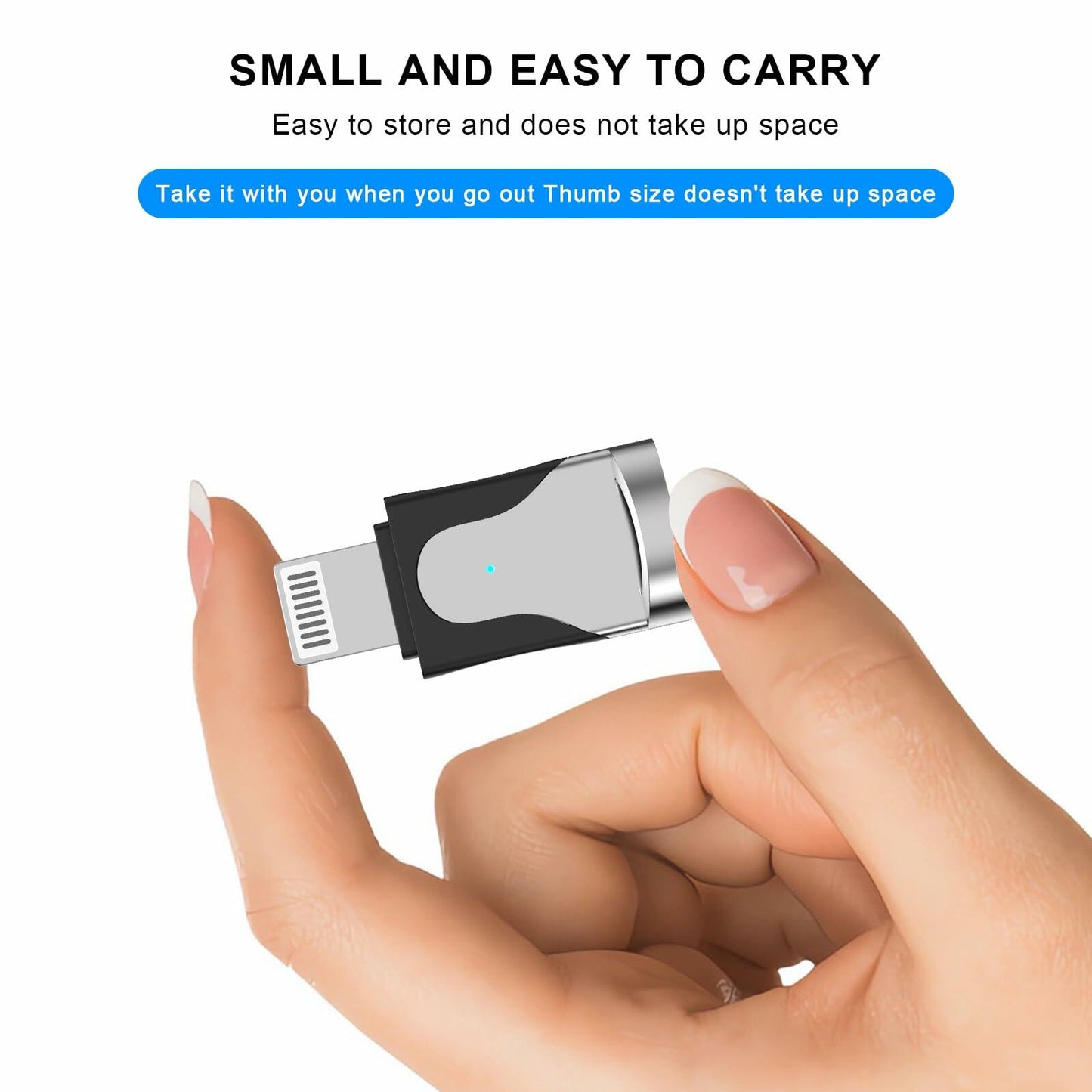 esbeecables Mini Lightning to USB 3.0 Camera Adapter for iPhone & iPad