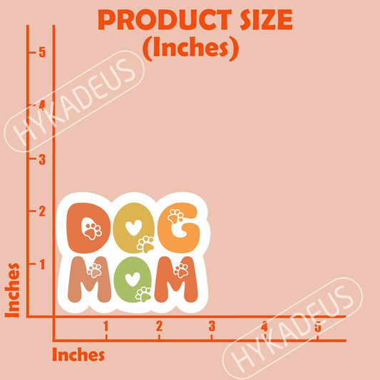 3PCS Dog Mom Stickers Waterproof Vinyl Decals 3"x2.3" Gift for Mom