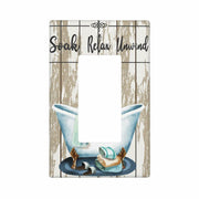 OHZOLLAN Inspirational Quote Rustic Barn Wood Single Rocker Light Switch Cover