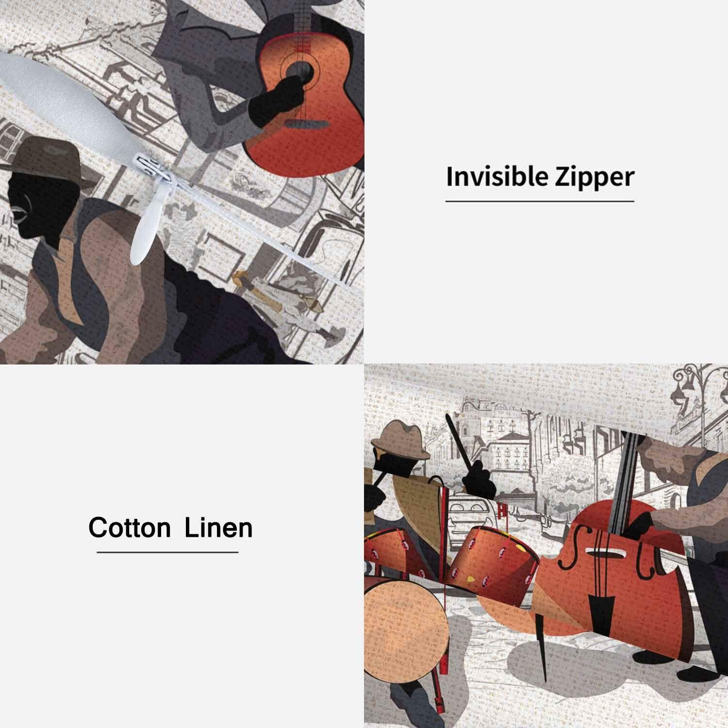 Boqpolu Movie Music Theme Pillow Covers Set of 2 18x18 Inch Multi-0006