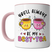KINAPATO Friend Mug Funny Bestie Gift White Pink 11oz Ceramic