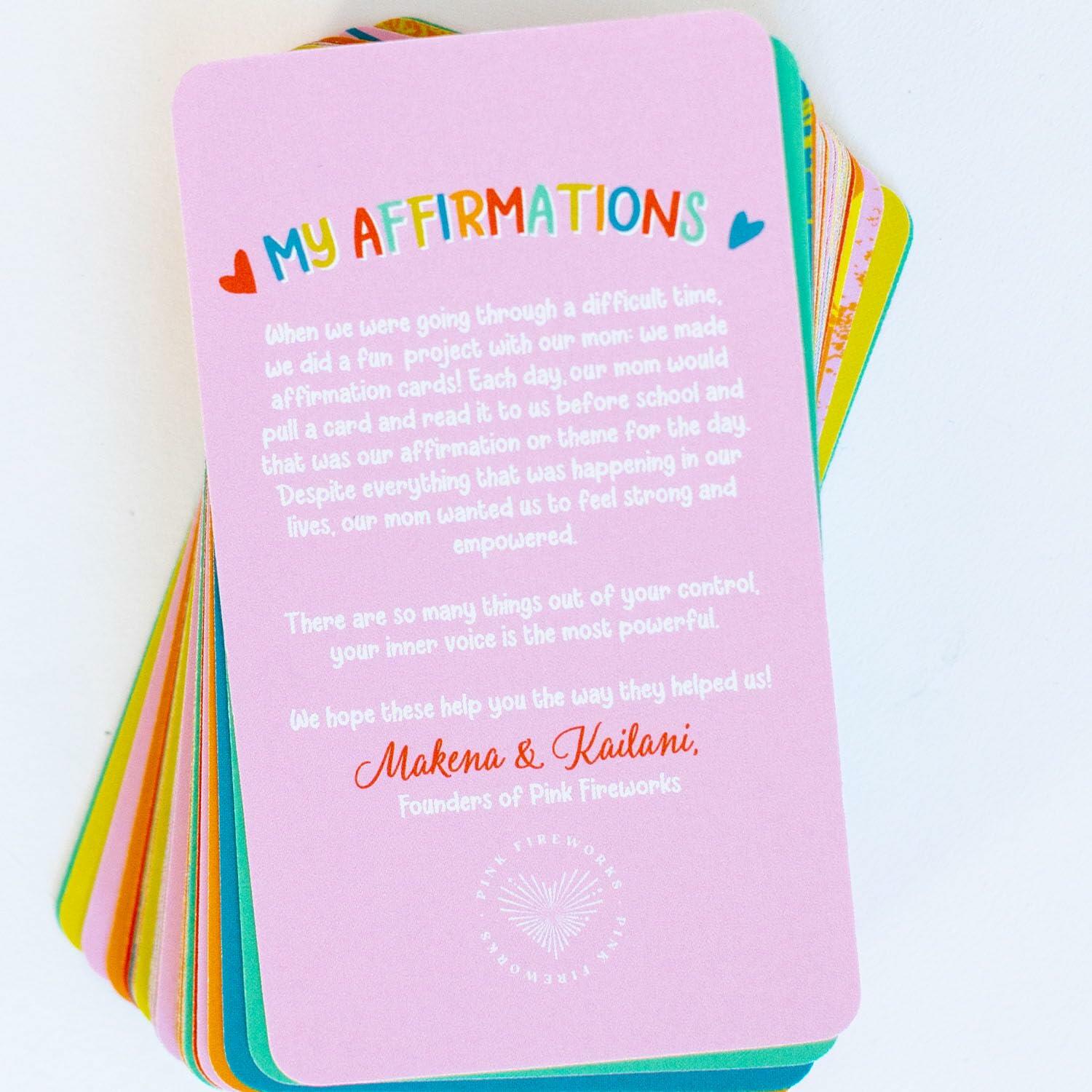 Positive Affirmation Cards for Kids 52 Pcs Mindfulness Growth Mindset