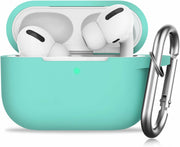 GMUDA Silicone Cover for AirPods Pro 1 & 2 with Keychain Mint Green