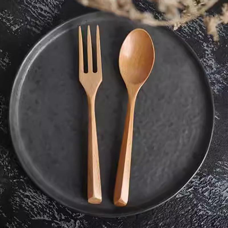 Chen Mi 20 Pc Wooden Spoon Fork Set Japanese Style Reusable Cutlery