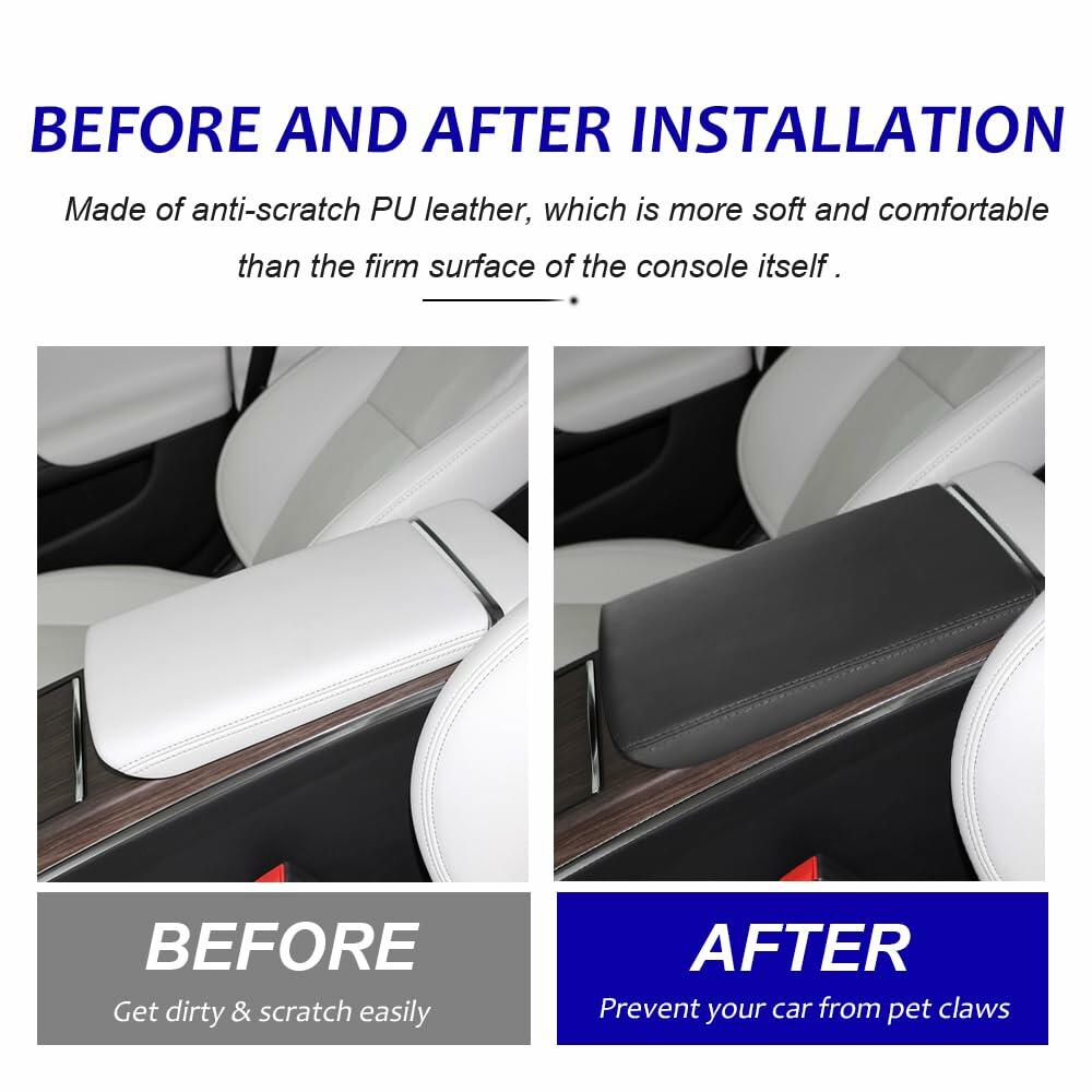 DEYTOP Center Console Cover for Tesla Model X S 2021-2023 Armrest Pad