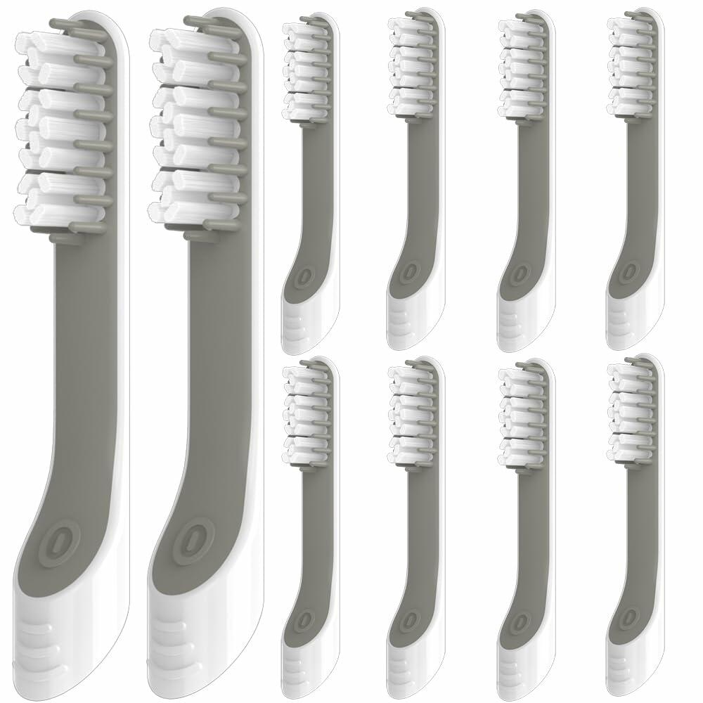 iOearry Replacement Brush Heads for Quip Electric Toothbrush 10 Pack White