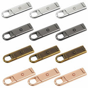 12 Pcs Metal Zipper Pull Tab Replacement Detachable Zipper Handles