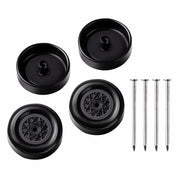 SeDeplacer Polished Axles & Prepped Wheels Kit 4Pcs Axles 4Pcs Wheels