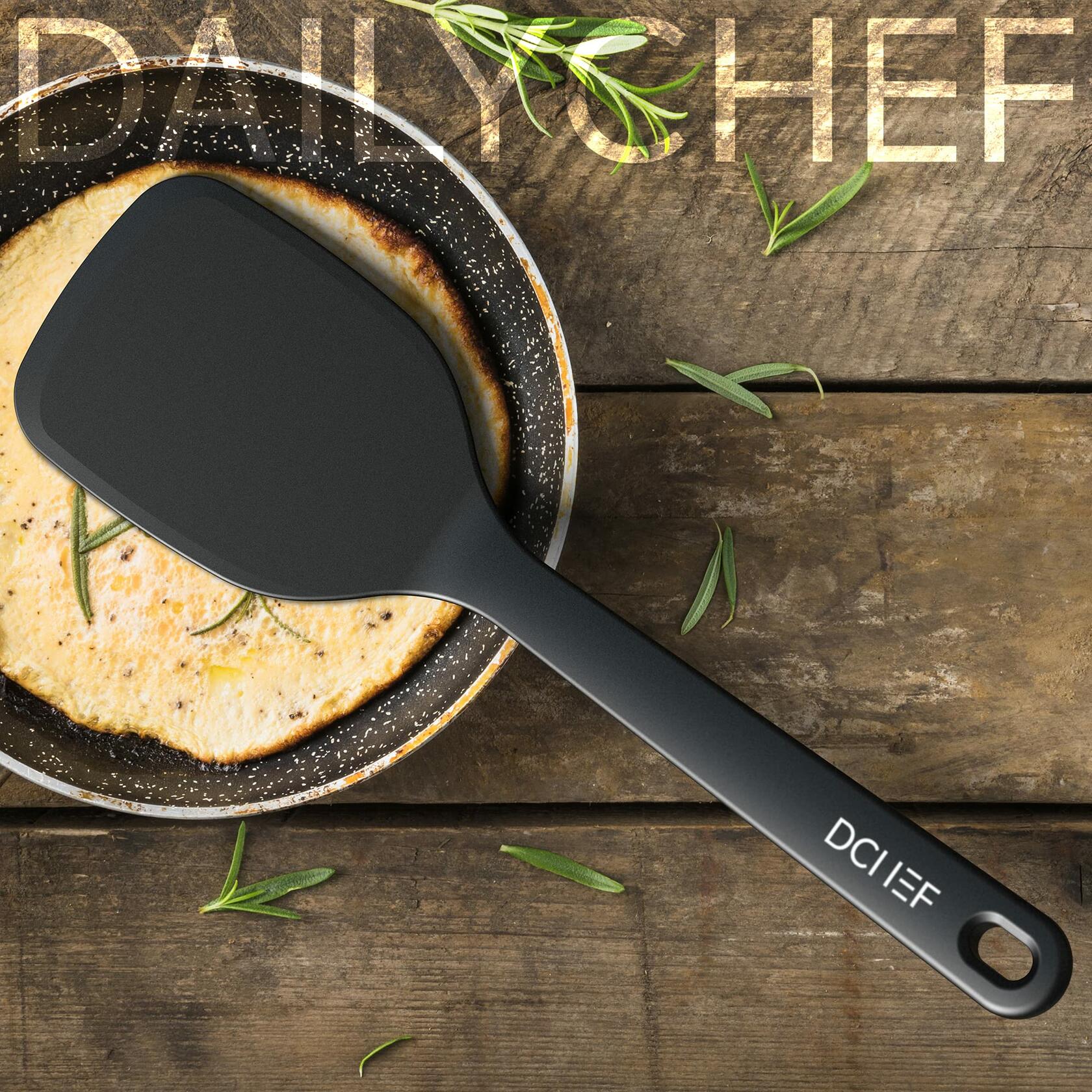 Dailychef Large Silicone Turner Spatula 600°F Heat Resistant Nonstick