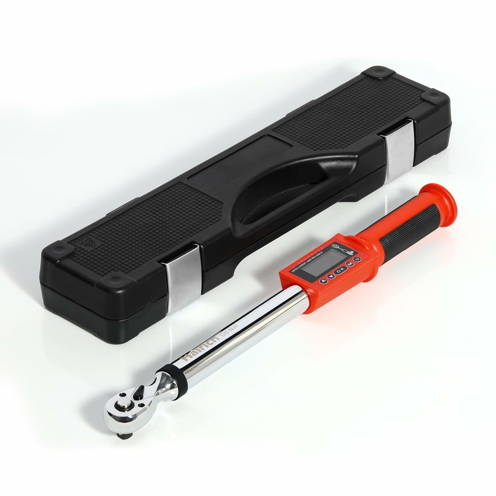 Hairich Digital Torque Wrench 3/8 Drive 5-100FT-LB Red Chrome Vanadium Steel