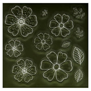 DDOUJOY Flowers Leaves Background Clear Silicone Stamps for Card Making