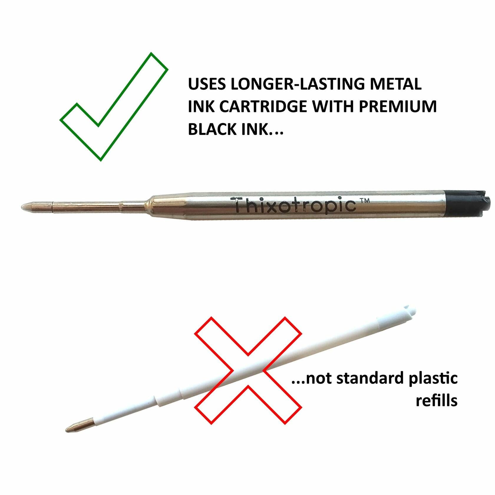 Thixotropic Super Big Fat Pens Hex Silicone Grip Large Black Ink 2 Pack