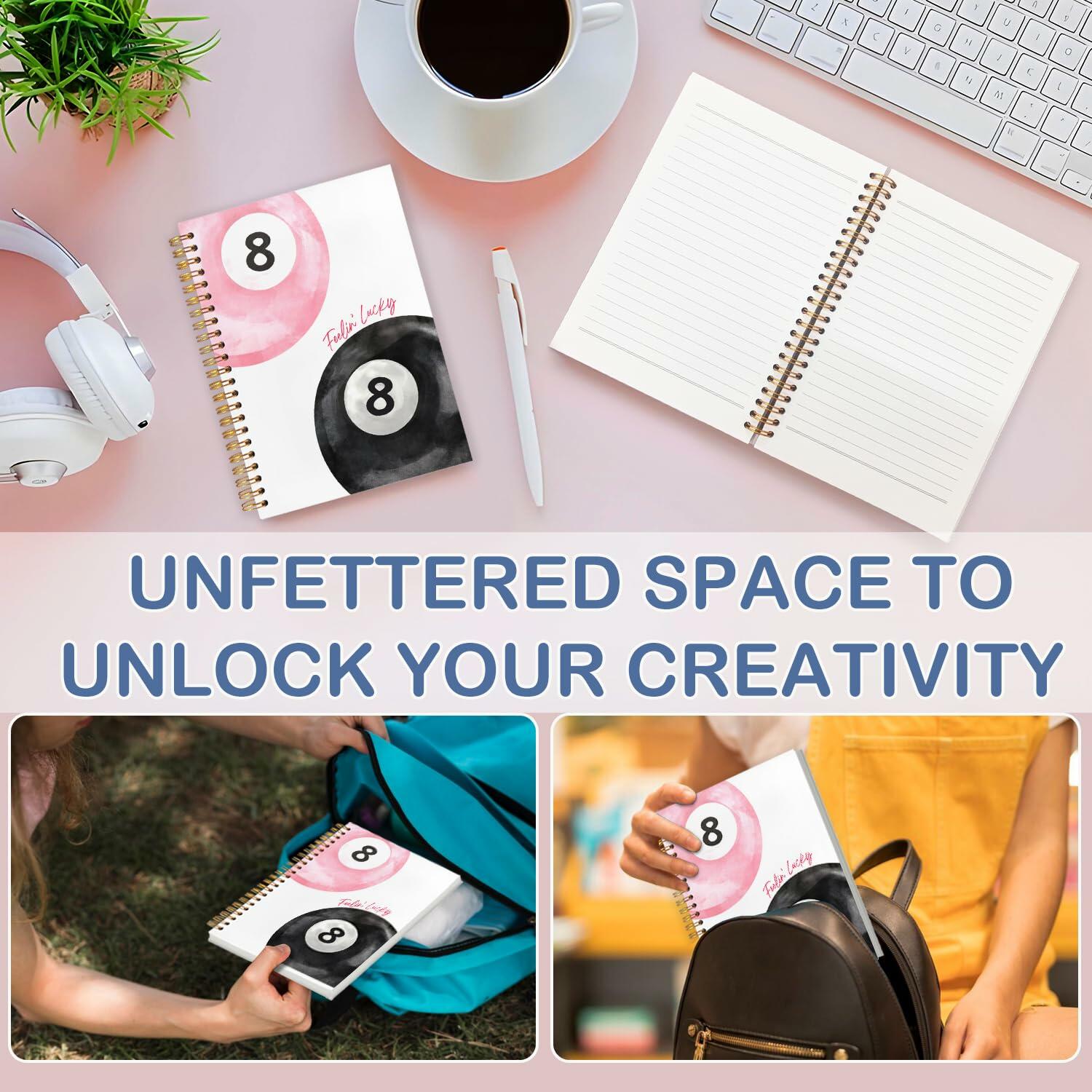 SNNDER Inspirational Notebook Hardcover Pink 5.5x8.3 Inch