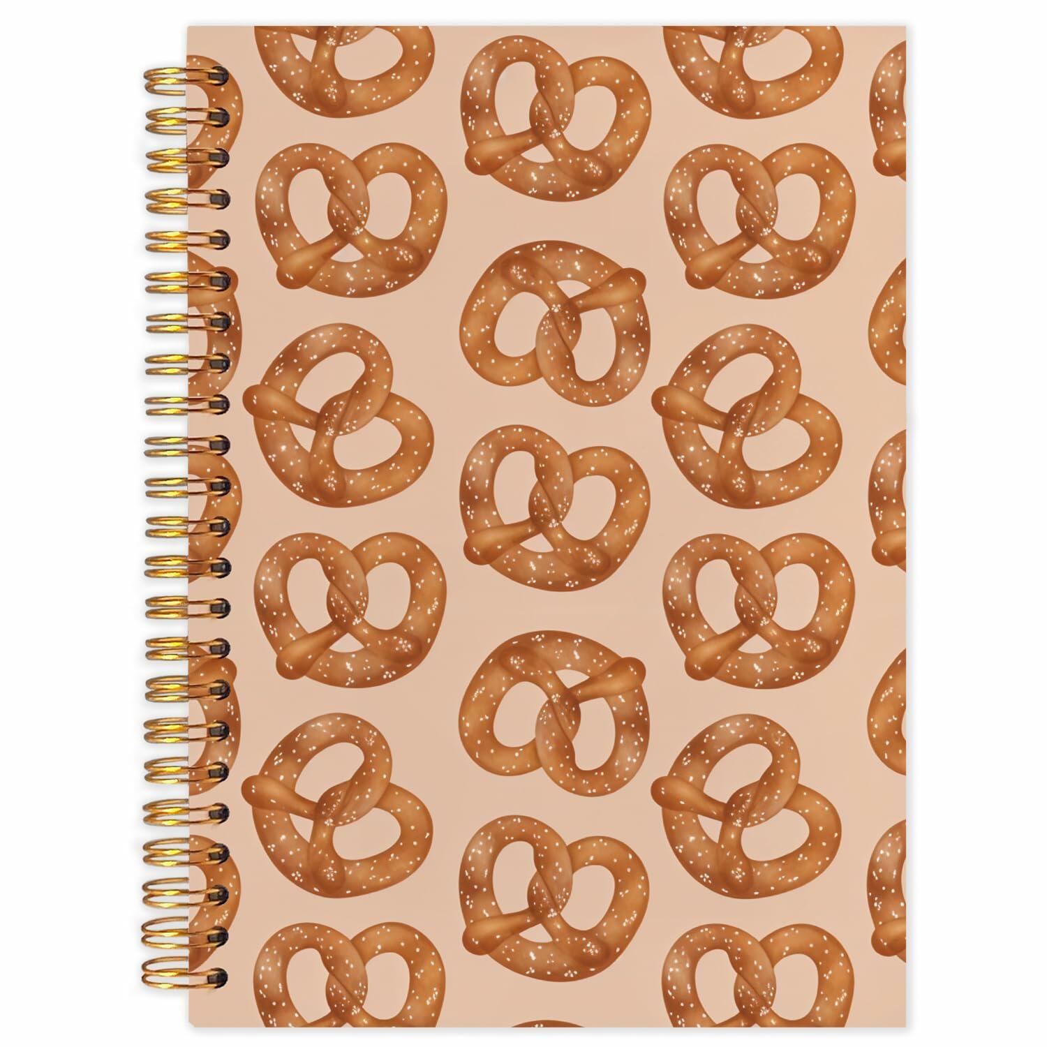 SNNDER Coquette Pink Bow Hardcover Spiral Notebook 5.5x8.3 Inch Pink Journal