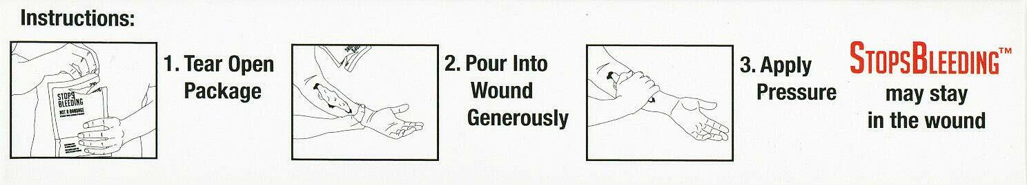 Bleedstop Emergency First Aid Stop Bleeding Powder 2 Pack 20g Home Kids Family