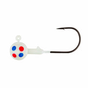 Northland Tackle Gum-Ball Jig 1" 1/16oz #4 HK 6 Pack Super-GLO Blue Wonder