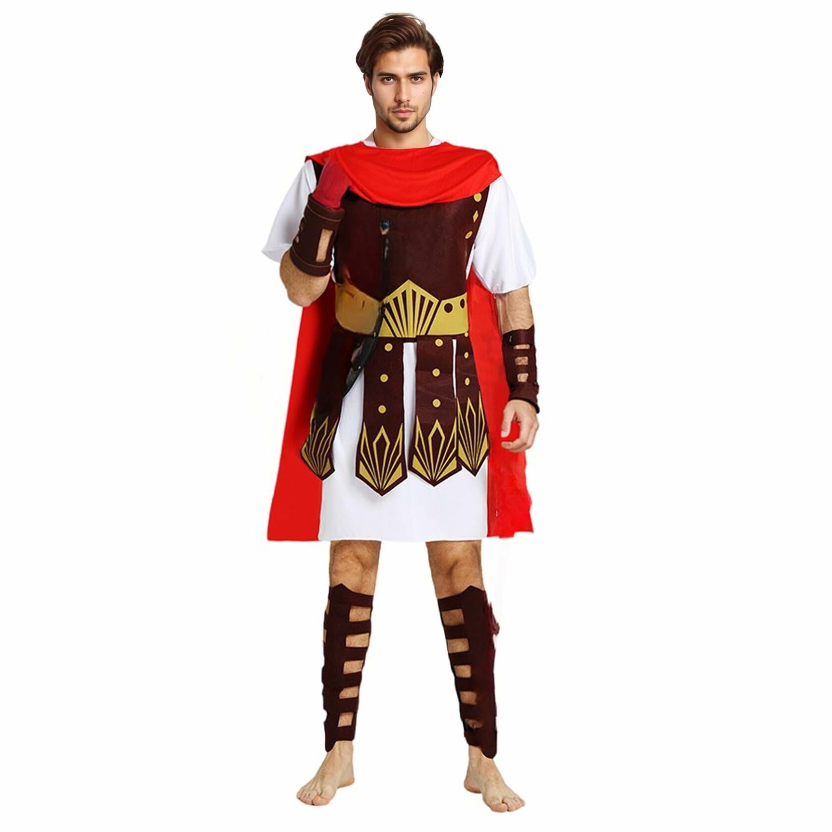 BESTOYARD Roman Gladiator Costume Men Adults Halloween Cosplay Size L