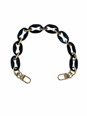 Amtvuzy Acrylic Resin Bag Handle Strap Purse Chain 40cm Brown
