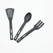 Funnytoday365 3Pcs Mini Nylon Kitchen Utensils Set Slotted Turner Spoon Fork