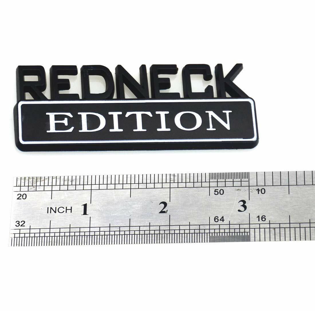 2 Pack Redneck Edition Exterior Emblem Decal Black White for F-150 F250 F350
