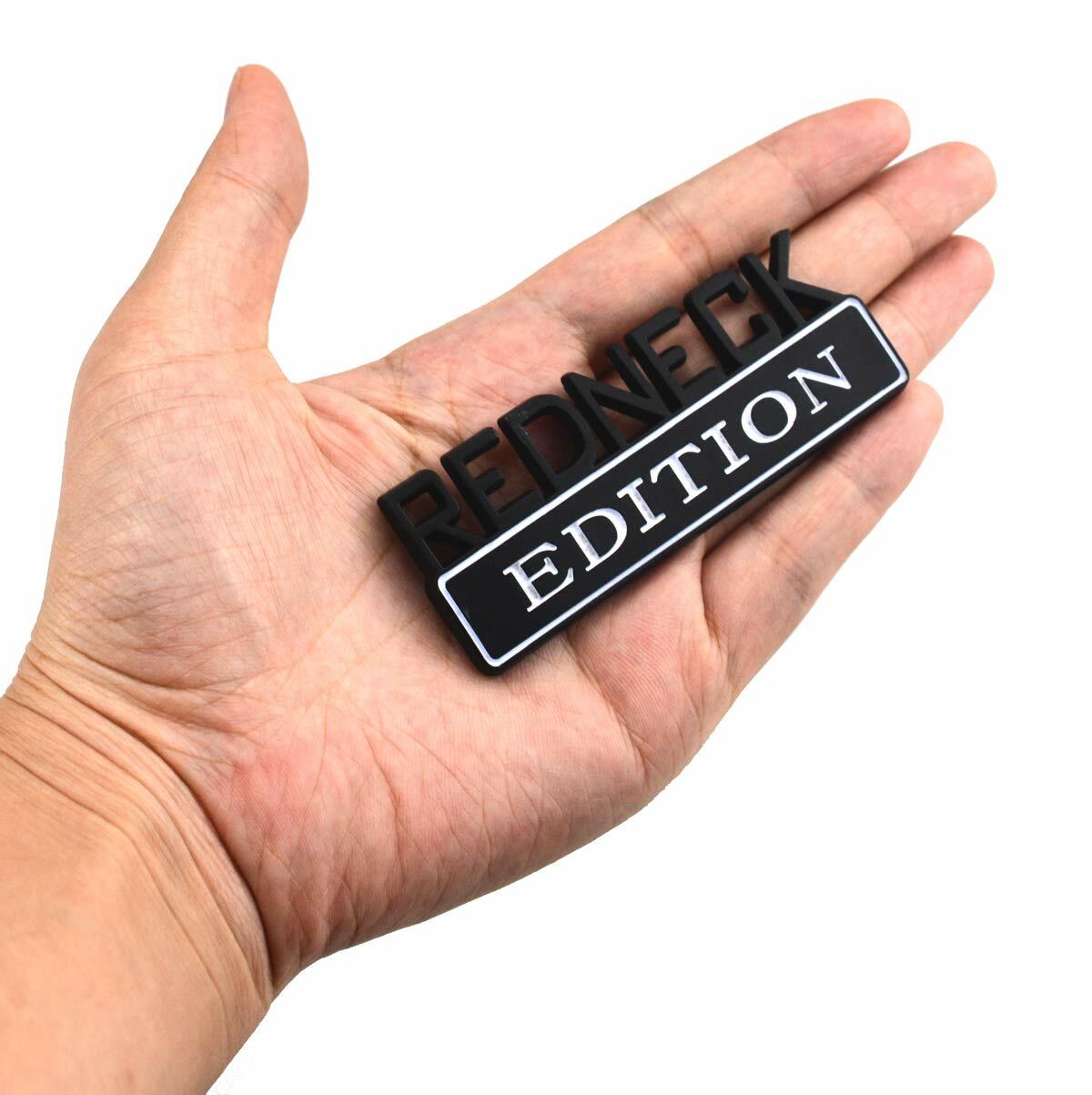 2 Pack Redneck Edition Exterior Emblem Decal Black White for F-150 F250 F350